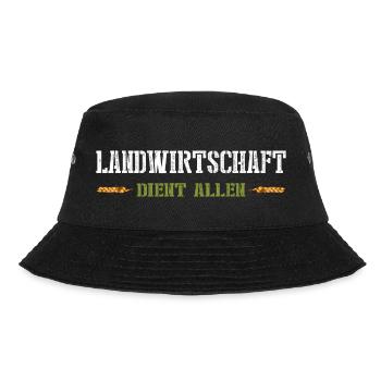 Landwirtschaft dient uns allen - Bauer Landwirt - Bucket Hat - Schwarz - Vorne - Lela (165cm)