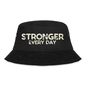 JEDEN TAG STÄRKER - Bucket Hat - Schwarz - Vorne - Lela (165cm)