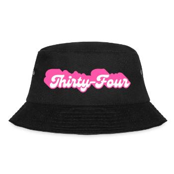 Thirty-Four Birthday - 34th Birthday Retro Pink - Bucket Hat - black - Front - Lela (165cm)