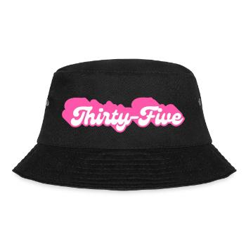Thirty-Five Birthday - 37th Birthday Retro Pink - Bucket Hat - black - Front - Lela (165cm)