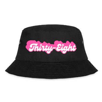 Thirty-Eight Birthday - 38th Birthday Retro Pink - Bucket Hat - black - Front - Lela (165cm)