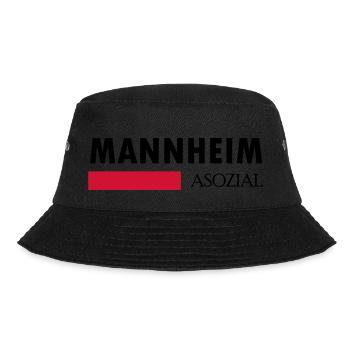 Mannheim Monnem Mannheimat - Bucket Hat - Schwarz - Vorne - Lela (165cm)