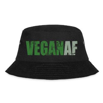 VEGANAF - Bucket Hat - Schwarz - Vorne - Lela (165cm)