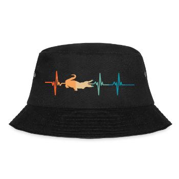 Crocodile heartbeat - Bucket Hat - black - Front - Lela (165cm)