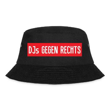 DJs gegen rechts - Bucket Hat - Schwarz - Vorne - Lela (165cm)