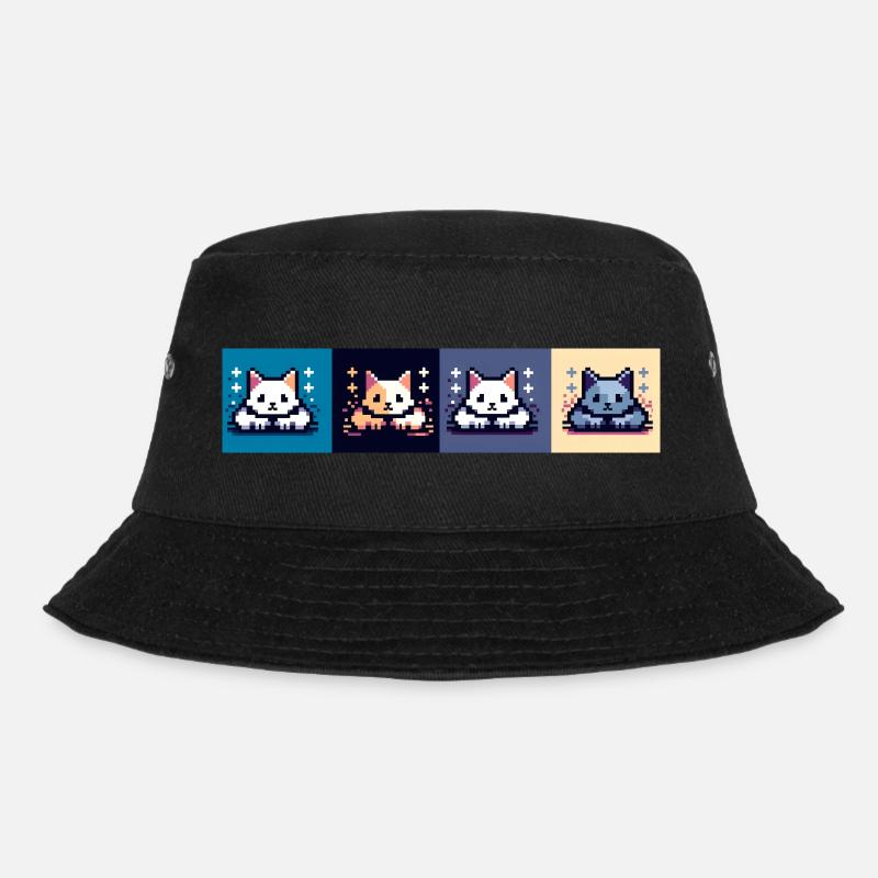 Cat attack - Bucket Hat - black
