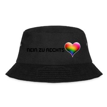 No to the Right - Bucket Hat - black - Front - Lela (165cm)