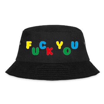One playful F You - Bucket Hat - Schwarz - Vorne - Lela (165cm)