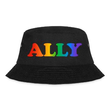 Gay Pride Verbündeter - Bucket Hat - Schwarz - Vorne - Lela (165cm)