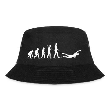 Human Evolution Swimmer - Bucket Hat - Schwarz - Vorne - Lela (165cm)