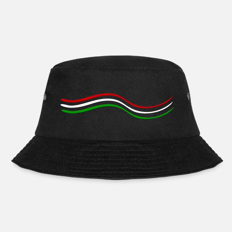Rot Weiß Grün - Bucket Hat - Schwarz