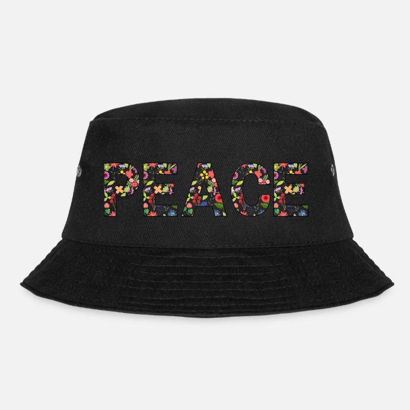 Peace - Bucket Hat - black