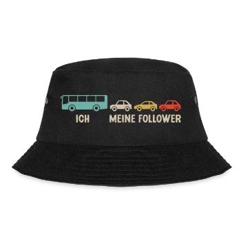 Busfahrer Linienbus Meine Follower Bus - Bucket Hat - Schwarz - Vorne - Lela (165cm)