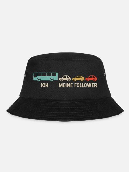 Busfahrer Linienbus Meine Follower Bus - Bucket Hat - Schwarz