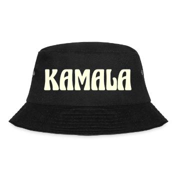 Kamala Name Text - Bucket Hat - black - Front - Lela (165cm)