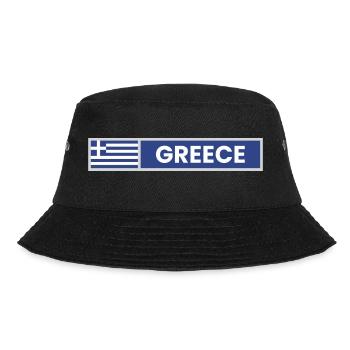 Greece National Flag - Bucket Hat - black - Front - Lela (165cm)