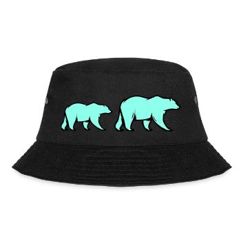 Polar bears - Bucket Hat - black - Front - Lela (165cm)