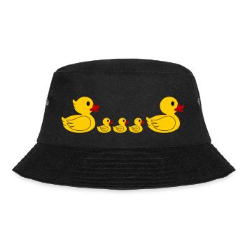 Entenfamilie 2 - Bucket Hat - Schwarz - Vorne - Lela (165cm)