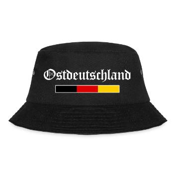 Ostdeutschland DDR Ossi Osten - Bucket Hat - Schwarz - Vorne - Lela (165cm)
