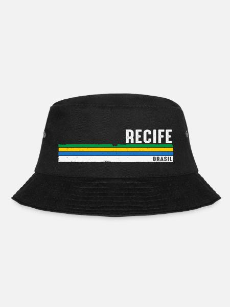 Recife Brasilien Kulturerbe - Vintage Recife Brasil - Bucket Hat - Schwarz