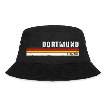 Classic Retro Dortmund - Germany Pride - Bucket Hat - black - Front - Lela (165cm)