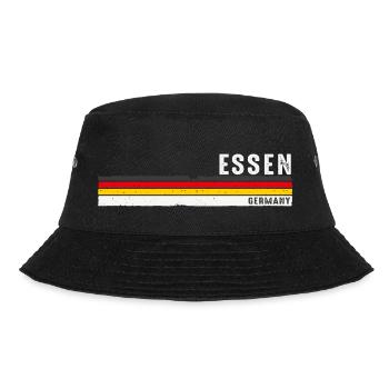 Vintage 70s 80s Style Essen, Germany Pride - Bucket Hat - black - Front - Lela (165cm)
