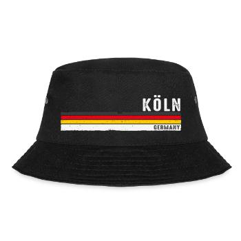 Vintage 70s 80s Retro Köln - Köln, Germany - Bucket Hat - Schwarz - Vorne - Lela (165cm)