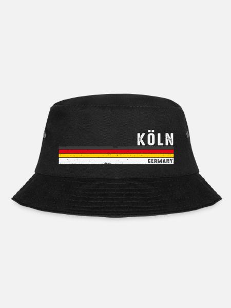 Vintage 70s 80s Retro Köln - Köln, Germany - Bucket Hat - Schwarz