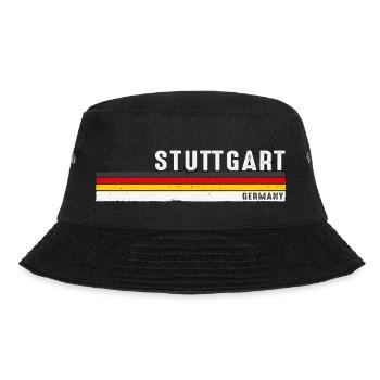 Stuttgart Deutschland Retro Vintage - German - Bucket Hat - black - Front - Lela (165cm)