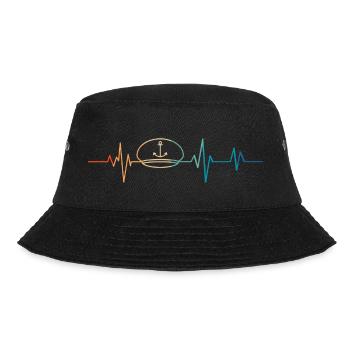 Retro Marine Heartbeat - Bucket Hat - black - Front - Lela (165cm)