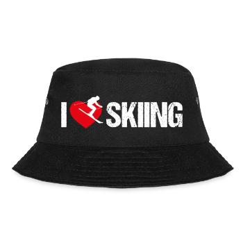 I love skiing - Bucket Hat - Schwarz - Vorne - Lela (165cm)