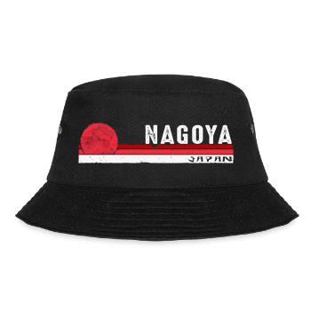 Vintage Nagoya Japan Japanisch für Asia Lover Männer - Bucket Hat - Schwarz - Vorne - Lela (165cm)