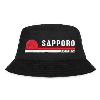 Sapporo Japan Retro Design for Heritage and - Bucket Hat - black - Front - Lela (165cm)