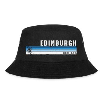 Edinburgh Scotland Scottish Souvenir for UK - Bucket Hat - black - Front - Lela (165cm)