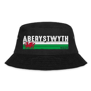 Aberystwyth Wales Heritage Coastal Charm Souvenir - Bucket Hat - Schwarz - Vorne - Lela (165cm)
