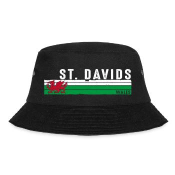 St. Davids Wales Gelassenheit an der Küste - Bucket Hat - Schwarz - Vorne - Lela (165cm)