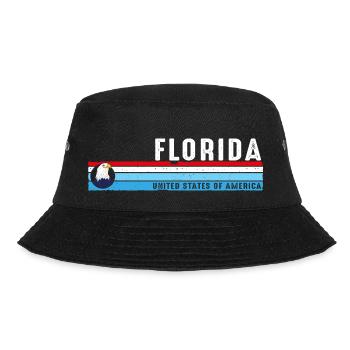 Florida Sunshine State Est 1845 Vintage Klassiker - Bucket Hat - Schwarz - Vorne - Lela (165cm)