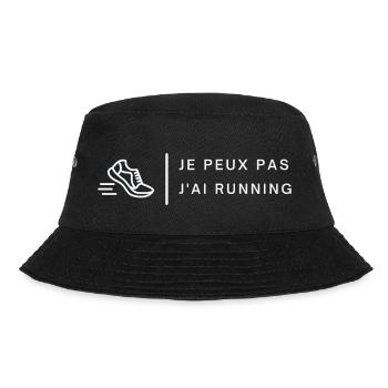 I can't I have running woman - Bucket Hat - black - Front - Lela (165cm)