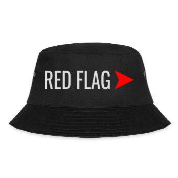 RED FLAG relationship signs - Bucket Hat - black - Front - Lela (165cm)
