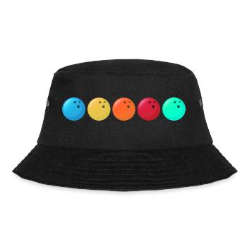 bowling bowlingteamkleidung strike bowlingbahn - Bucket Hat - Schwarz - Vorne - Lela (165cm)