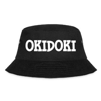 Okidoki, Funny Gift Idea Saying Design fun - Bucket Hat - black - Front - Lela (165cm)