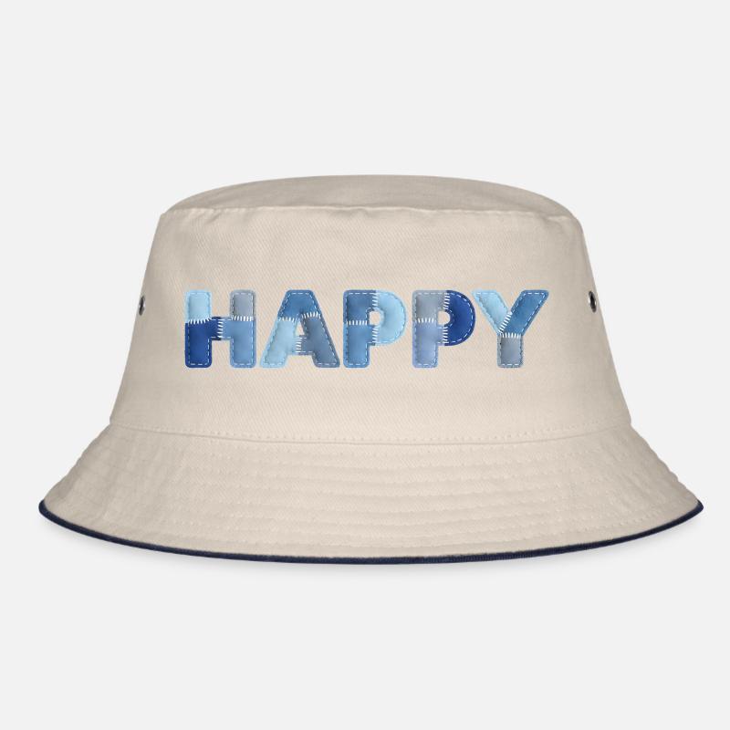 HAPPY Denim Patchwork New Trend Bucket Hat