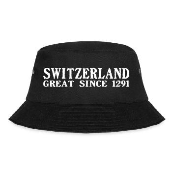 Switzerland - Great Since 1291 - Schweiz - Schwiiz - Bucket Hat - black - Front - Lela (165cm)
