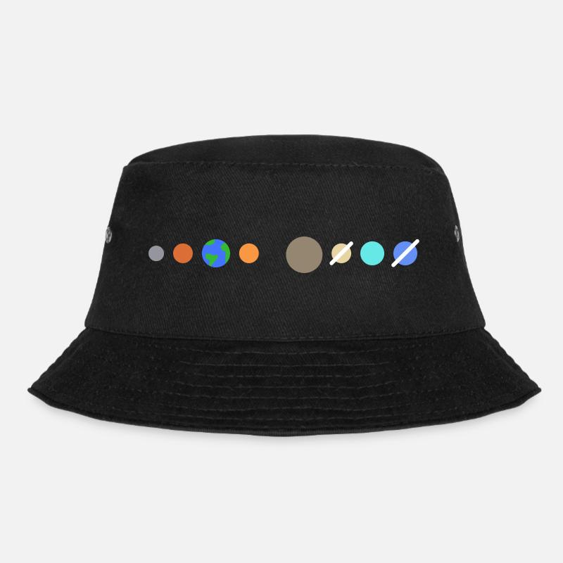 Sonnensystem Planeten - Bucket Hat - Schwarz