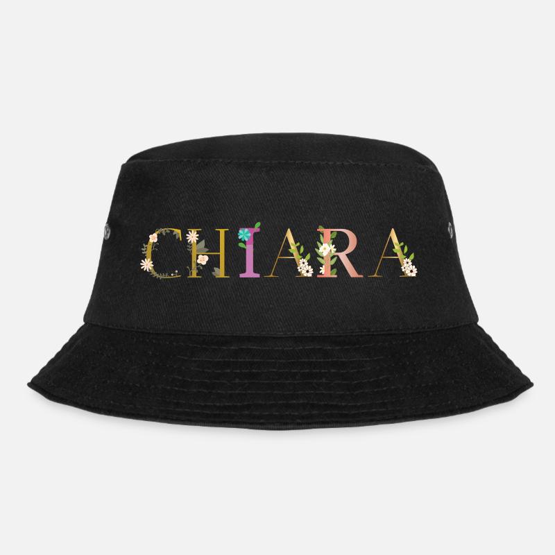 Le nom de CHIARA est orné de fleurs - Bob - noir