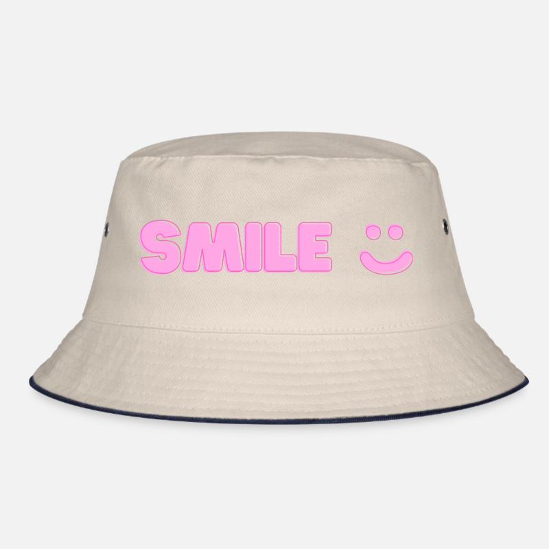 Smile print Bucket Hat