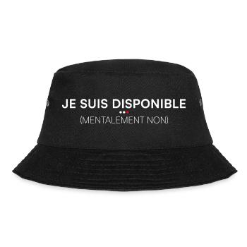 Je suis disponible mentalement non humour - Bob - noir - Devant - Lela (165cm)