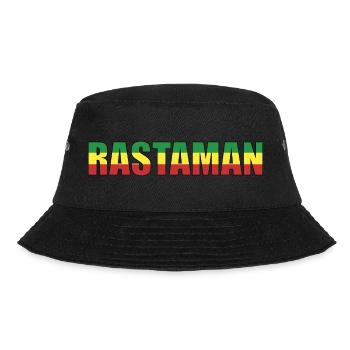 Geschenk für Rasta| Rastaman| Reggae Jamaika - Bucket Hat - Schwarz - Vorne - Lela (165cm)