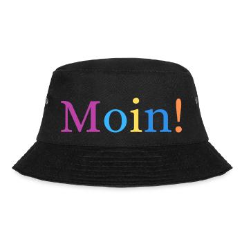 Moin! - Bucket Hat - Schwarz - Vorne - Lela (165cm)