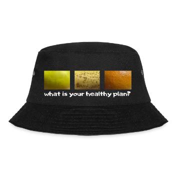 Gesunder Plan - Bucket Hat - Schwarz - Vorne - Lela (165cm)